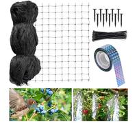 KBIBCK Filet Anti Oiseaux 7.5m X 15m, Filet Protection Oiseaux Noir, Filets Anti Pigeon, pour Protéger Potagers Fruits Contre Dommages, Maille de 5x5 cm