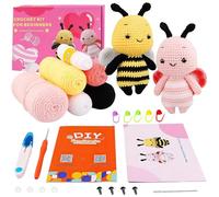 KBIBCK Kit de Crochet pour Débutants, Crochet Debutant Complet, Kit de Démarrage Au Crochet, Kit Tricot Debutant avec Tutoriels Vidéo étape Par étape pour Adultes Et Enfants Cadeau de Bricolage