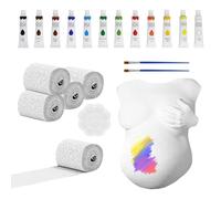 KBIBCK Kit Moulage Ventre Femme Enceinte, kits de moulage avec Peintures Bandages et bien plus encore, Set Plâtre Empreinte Grossesse Bébé, Souvenirs de grossesse