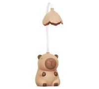 KBIBCK Lampe de bureau Enfant, Lampe de bureau LED, Capybara Veilleuse avec Taille-Crayon, Rotation à 360 degrés, Chevet USB avec Capteur Tactile et Bras Flexible, pour Lecture, étudier(A)