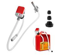 KBIBCK Pompe Carburant Électrique avec Stop Automatique, Pompe de Transfert de Carburant Auto Stop, Pompe Essence Electrique avec Adaptateur 3 Tailles und 1,3 M Tuyau pour Huile Essence Diesel (9 LPM)
