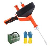 KBIBCK Spirale de Nettoyage de Tuyau[10m], Furet Déboucheur Canalisation avec Tambour en Métal,Outil de débouchage,Livré Avec des Gants et un Sac en Roile,Pour Douche, Baignoire, évier, Cuisine