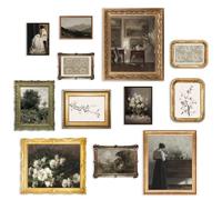 KBKBART Toile murale vintage - Peinture sur toile de paysage de campagne française rétro - Impressions vintage classiques pour décoration murale - Décoration murale rustique pour salle de bain,