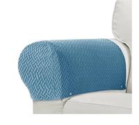 KBLDOPN Accoudoir De Canapé Élastique 2pcs/Set Jacquard Armrest Chair Covers Solid Color Sample Dust-Proof Sofa Arm Universal Cover for Living Room Home Decor(A8 Blue)