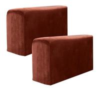 KBLDOPN Accoudoir De Canapé Élastique 2pcs/Set Stretch Armrest Covers Sofa Arm Rest Set Non-Slip Caps Furniture Protector for Chair, Couch Universal(Coffee Color)