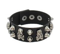 KBLDOPN Bracelet en cuir punk à trois rangées de pointes cuspidales, rivets, large manchette, PU, gothique, rock, unisexe, bijoux for hommes Pour Cosplay Concert De Rock(Color-12)