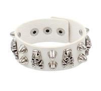 KBLDOPN Bracelet en cuir vintage à trois rangées de pointes cuspidales, rivets, large manchette, PU, punk, gothique, rock, unisexe, bijoux for hommes Pour Cosplay Concert De Rock(Color-29)