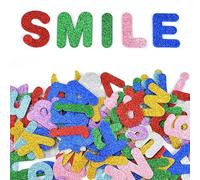 KBNIAN 165 PCS Autocollants Mousse Paillette Gommette Étoiles Stickers Lettres Gommettes Mousse Autocollantes pour Artisanat DIY