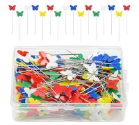 KBNIAN 400 PCS Épingles à Couture, Épingles à Tête, Épingles Couture à Tête Plate, Épingles à Coudre, Épingles à Tête Couture, Pique Epingle Couture en Forme de Papillon pour Artisanat