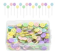 KBNIAN 400PCS Épingles à Couture, Épingles à Tête, Épingles Couture à Tête Plate, Épingles à Coudre, Épingles à Tête Couture, Pique Epingle Couture, Aiguilles Couture en Forme de Bouton pour Artisanat