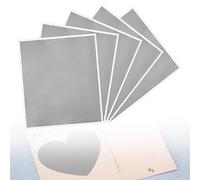 KBNIAN 5 Feuilles Cartes à Gratter Autocollant DIY Étiquettes à Gratter Rectangle Autocollant à Gratter Argent Sticker à Gratter Scratch Card Sticker 23.5 * 20cm pour Scrapbook, Carte Postale, Fête