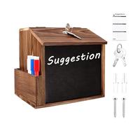 Kbnuetyg Boîte de dons, urne de choix en bois, boîte de commentaires rétro pour femmes, hommes, entrepreneurs, professionnels, administrateurs, cafés, gymnases, studios, hôtels, hôpitaux