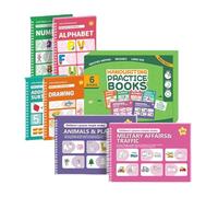 Kbnuetyg Cahiers D'Exercices À Rainures, Cahiers de Traçage d'Écriture Rainurés, Cahier de Pratique de Contrôle du Stylo, pour Garçons Filles Enseignants Maternelle École à la Maison Voyage Été