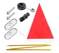 Kbnuetyg Porte-drapeau de bateau - Mât réglable en aluminium de 220 g, bannière de sécurité amovible, base solide, kayak, canoë, installation rapide, léger | Kit de voyage parfait pour pagaie, yacht