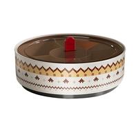 Kbnuetyg Snack Spinner - Vaisselle Rétro Tournante à 5 Compartiments pour Aliments - Plat à Fruits et Snacks - Pour Fruits Noisettes Pistaches Cerises Bonbons Voyage Fêtes Anniversaire