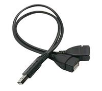 KBOLAE Adaptateur USB 2.0 Y mâle vers 2 doubles jack femelles en Y Câble adaptateur