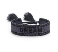 KBOLAE Bracelets réglables en corde avec pompons tissés pour une déclaration de mode chic et manuelle en polyester tissé à la main Kaki Love, Deep blue dream, Polyester, comme description