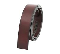 KBOLAE Ceinture en cuir pour homme sans boucle pour projets de bricolage, boucles à cliquet automatiques, bande de ceinture café, 125 cm, 125 cm