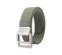 KBOLAE Ceinture réglable à double anneau en D pour homme et femme Robuste et tendance et facile à régler. Ceinture en toile rouge, Vert kaki, 120 cm