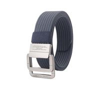 KBOLAE Ceinture réglable avec doubles anneaux en D pour hommes et femmes - Ceinture robuste et élégante en toile de sangle de rue - rouge, bleu