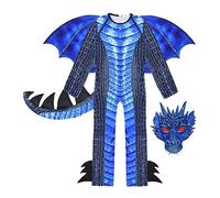 KBOLAE Costume de dragon pour enfants, spectacle, Pâques, ensemble de masques en forme d'ailes de dragon, taille L