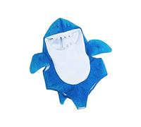 KBOLAE Costume de requin mignon et doux pour enfants, confortable pour carnaval, fête, unisexe, bleu, requin papa