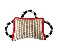 KBOLAE Coussin à mordre durable pour chien avec 3 poignées Rouge