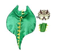 KBOLAE Dragon Clothing Trick or Treating Cape Cosplay Cartoon pour Halloween Cadeaux Vert 82,5 x 66 cm