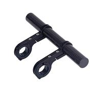 KBOLAE Extension de guidon de vélo - Extension de guidon de vélo - Support de téléphone - 20 cm - Tube en carbone noir et carbone