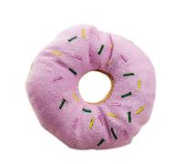 KBOLAE Jouet couineur en forme de beignet à mâcher pour animal domestique Rose