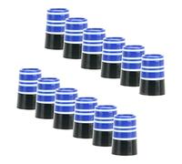 KBOLAE Lot de 12 embouts durables en fer pour embout conique en fer taille .370 Bleu blanc 9,3 x 20 x 13,8 mm