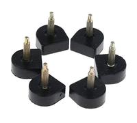 KBOLAE Lot de 3 paires de plaques de talon haut pour réparation de chaussures Abricot 10 x 11 mm, Noir, 24 x 26 mm, 24x26mm