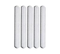 KBOLAE Lot de 5 plaques de poids d'entraînement pratiques réglables longues plaques en acier lestées durables et fiables Argenté + 5 pièces