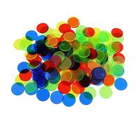 KBOLAE Lot de 500 jetons de bingo translucides de 1,9 cm pour cartes de jeu de bingo, couleurs mélangées, 500 pièces