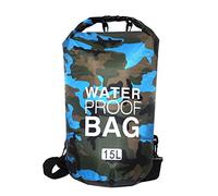 KBOLAE Sac de natation pliable de 2 L, bouée, sac étanche à la poussière, sac de rangement étanche à la poussière, ceinture de sauvetage nautique, sports nautiques, orange camouflage, 11,5 x 28 cm