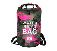 KBOLAE Sac de natation pliable de 2 L, bouée, sac étanche à la poussière, sac de rangement étanche à la poussière, ceinture de sauvetage nautique, sports nautiques, orange camouflage, 11,5 x 28 cm