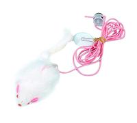 KBOLAE Simulation Souris Interactive pour Chat Jouets Chase Exercice Amusant Interaction Animal Domestique Gris Blanc Ramdom