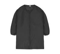 KBOLAE Tablier de peinture pour enfants avec fermeture éclair sur le devant pour filles, garçons, enfants, travail manuel noir, taille XL