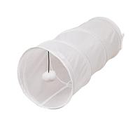 KBOLAE Tunnel d'entraînement pour chaton avec balle de jeu - Tunnel pour chat - Forme droite - Blanc - 25 x 70 cm