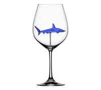 KBOLAE Verres à vin transparents en forme de requin pour Noël ou anniversaire Bleu 300 ml