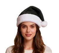 KBOPLEMQ Bonnet de Noël pour femme - En peluche - Avec doublure douce - Rouge - Père Noël - Bonnet d'hiver classique pour homme et femme
