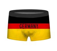 KBOPLEMQ Caleçon pour homme - Motif drapeau allemand - Taille élastique - Confortable - Short pour homme - Séchage rapide - Hipster - Confortable - Short sportif rétro, O jaune., L