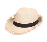 KBOPLEMQ Chapeau de paille pour jardinier, unisexe, idéal pour les vacances à la plage, le jardin ou les fêtes d'été, pour homme et femme, tressé et effiloché, confortable, chapeau de voyage hawaïen