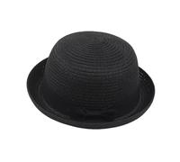 KBOPLEMQ Chapeau de paille vintage pour femme - Chapeau melon - Chapeau de soleil d'été - Chapeau de soleil hawaïen - Chapeau de jardin - Chapeau plat - Nœud - Chapeau de voyage - Respirant - Séchage