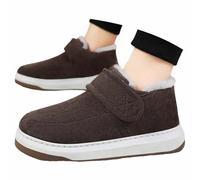 KBOPLEMQ Chaussures pour diabétiques - Bottes d'hiver extra larges - Fermeture - Chaussures d'hiver chaudes pour pieds enflés - Orthopédiques extra larges - Faciles et à enlever, O Café., 42 EU