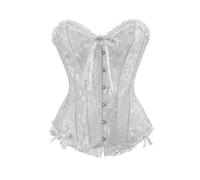 KBOPLEMQ Corset à lacets pour femme - Haut à lacets - Épaules dénudées - Satin - Floral - Boned - Vintage - Imprimé floral - Bustier - Lingerie - Haut - Shapewear - Taille pleine - Corset à lacets, O