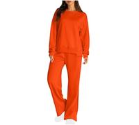 KBOPLEMQ Ensemble de vêtements d'intérieur pour femme - Hiver - En polaire - Teddy - Chaud - Pyjama décontracté - Manches longues - Hoodies et pantalon - Ensemble de 2 pièces - Avec capuche - Pull et