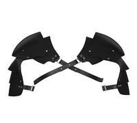 KBOPLEMQ Épaule médiévale rétro en cuir synthétique Steampunk - Ajustable - Style viking - Chevalier - Pour cosplay - Accessoire de costume - Avec ceinture et armure, Noir , taille unique