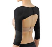 KBOPLEMQ Femmes Shaper de Bras Compression du Corps, Correcteur de Dos Protection des Épaules Manches de Bras Correcteur de Posture Correcteur de Posture Shaper de Bras Minceur Invisible, Noir, O Noir