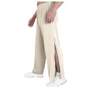 KBOPLEMQ Pantalon de rééducation pour homme et femme - Ouverture latérale - Baggy - Avec fermeture éclair latérale et fermeture éclair sur la jambe - Jambes larges - Pantalon de sport - Pantalon de